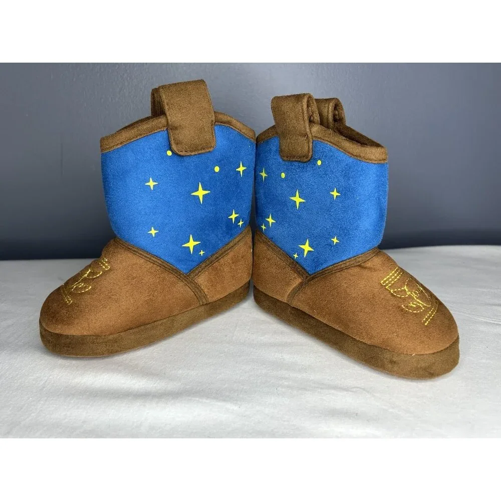 Toy Story 4 Woody Forky Slipper Boots Toddler Size 5-6 Disney Pixar Cowboy Shoes